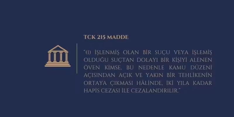 tck 215 cezasi