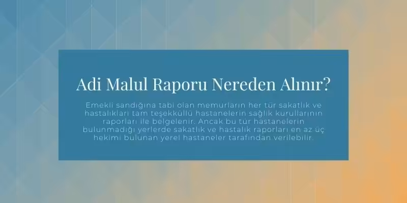 Adi Malul Nedir? Ne Kadar Maaş Alır? 4 tsk adi malul sartlari