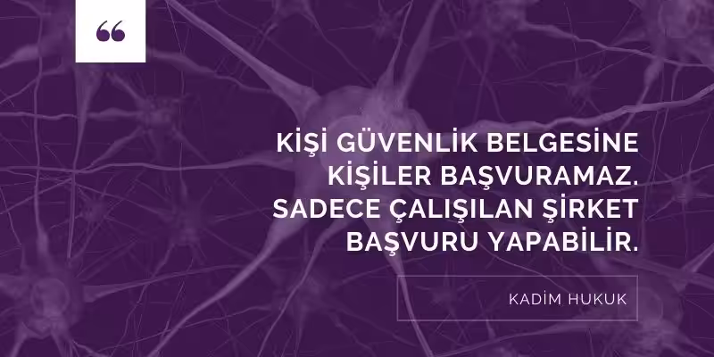 kisi guvenlik belgesi aselsan tai