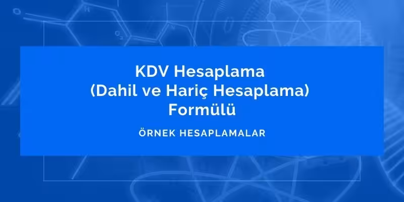 kdv hesaplama formulu