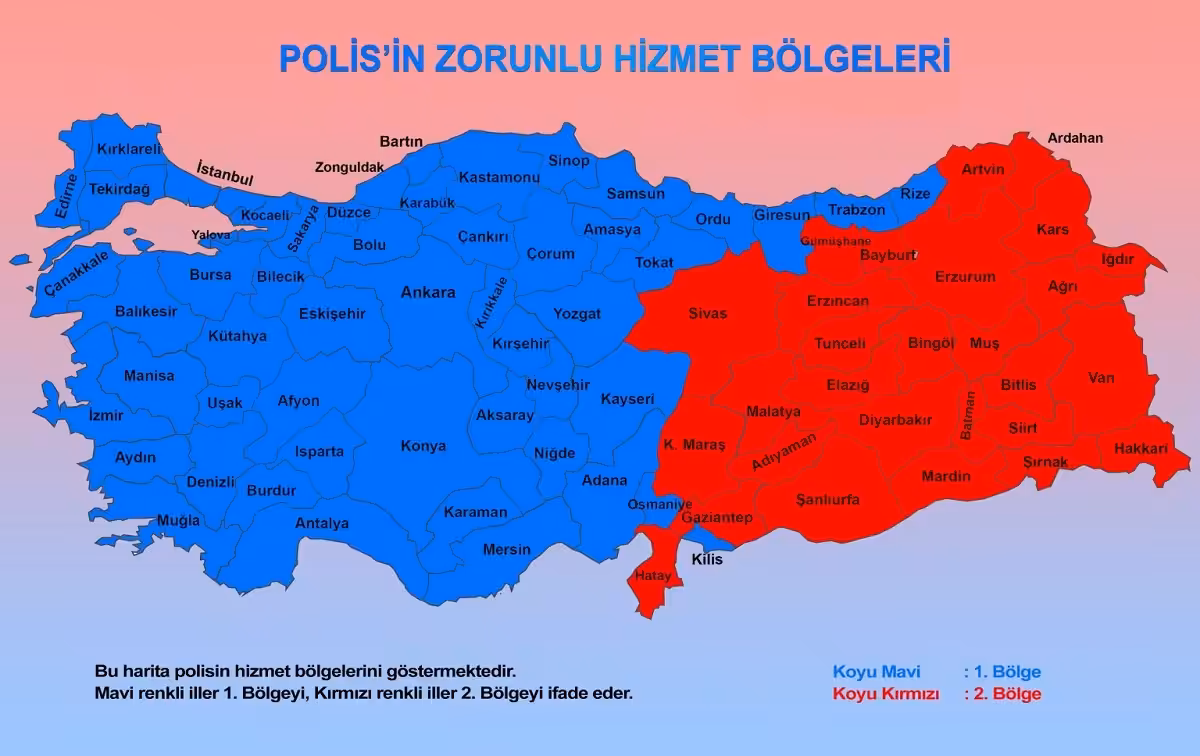 polisin zorunlu bolge haritasi