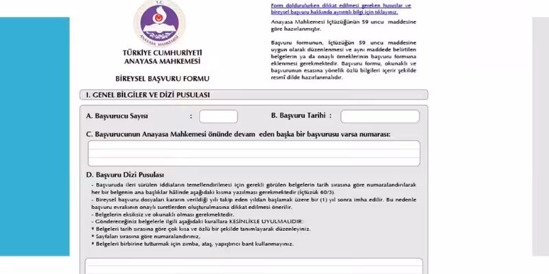Anayasa Mahkemesine Bireysel Başvuru 4 anayasa mahkemesine bireysel basvuru nasil doldurulur