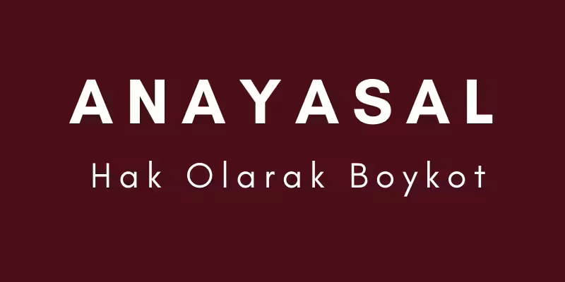 anayasal hak olarak boykot