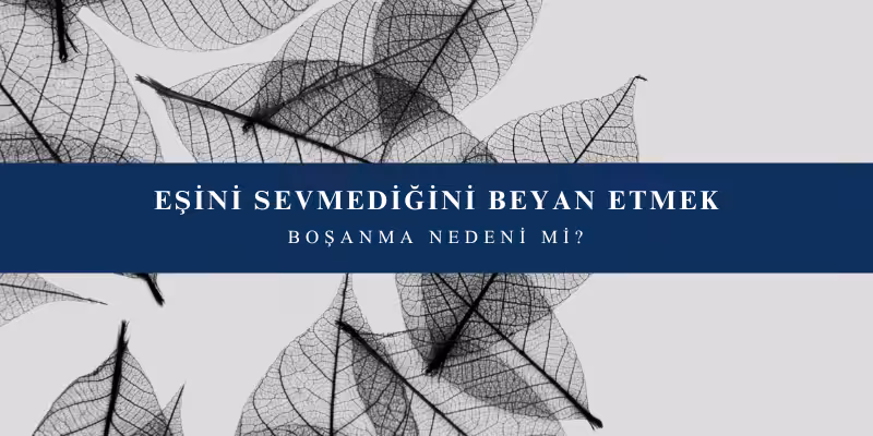 esini sevmedigini beyan etmek bosanma nedeni mi