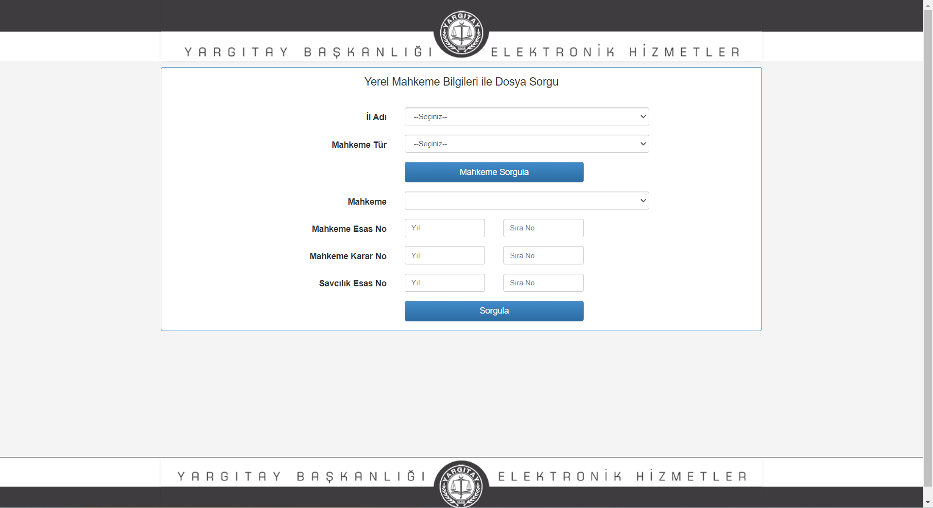 Yargıtay Dosya Sorgulama 3 yerel mahkeme bilgileri ile yargitay dosya sorgulama